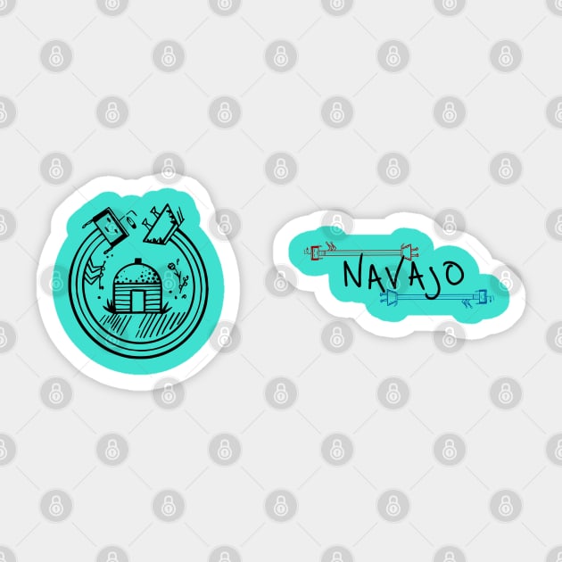 Navajo Yeii Typography Sticker by bricesondennis